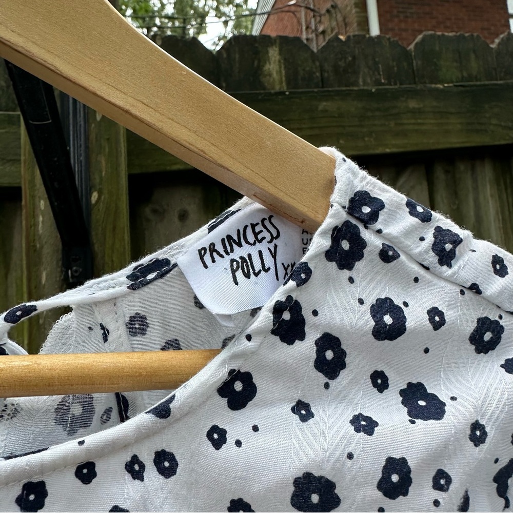 Princess Polly Nate Micro Mini Dress White‎ Floral Size 4 - Picture 8 of 13